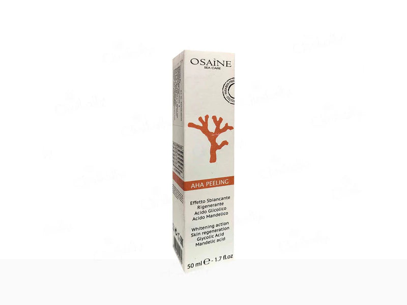 Osaine AHA Peeling by Geosmatic Cosmeceuticals, bottle with label and applicator, skincare treatment for skin renewal and exfoliation