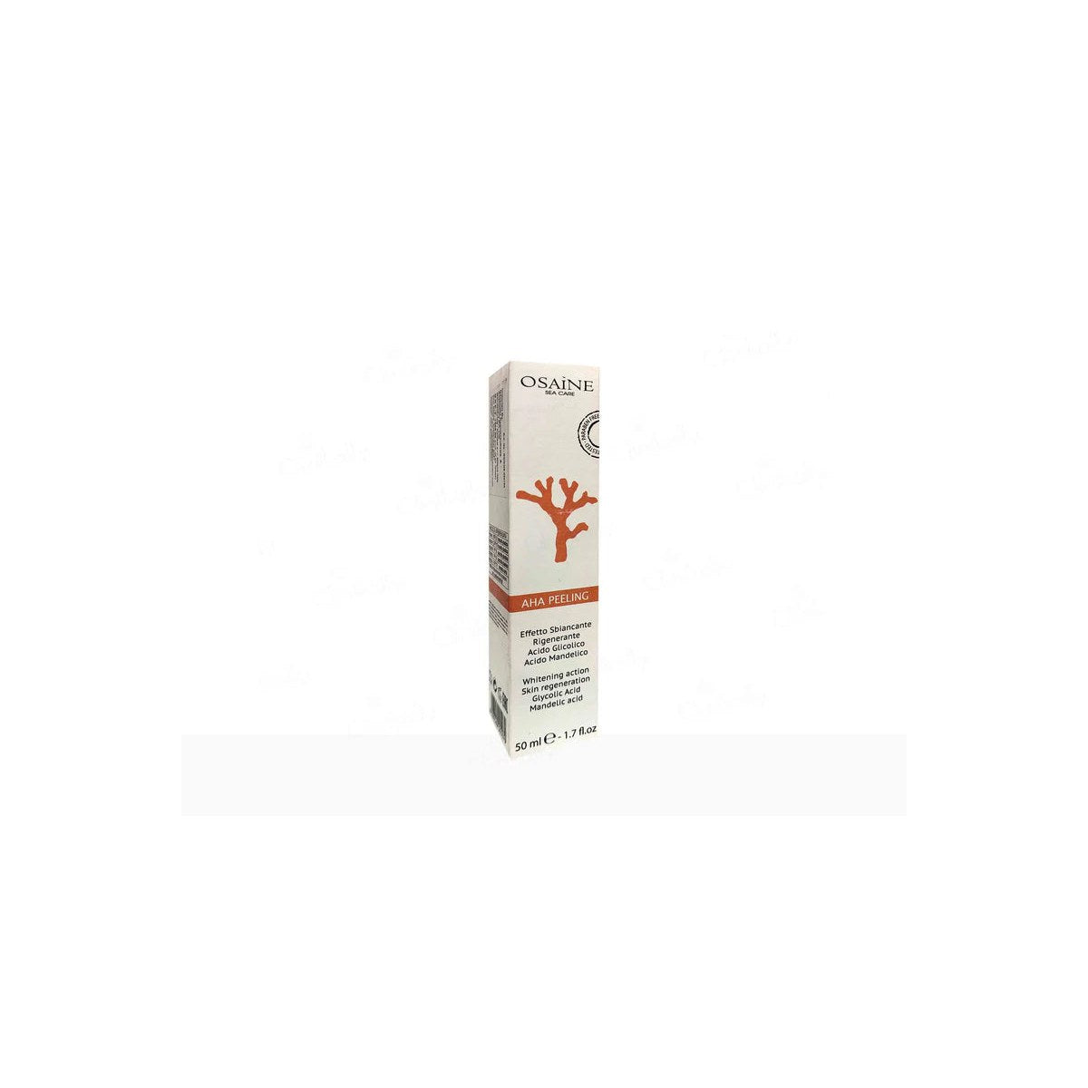 Osaine AHA Peeling by Geosmatic Cosmeceuticals, bottle with label and applicator, skincare treatment for skin renewal and exfoliation