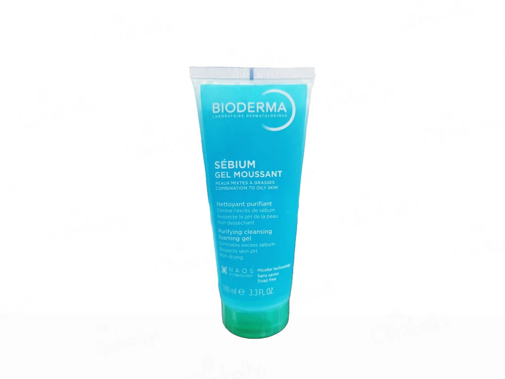 Allodermis Bioderma Sebium Gel Moussant face cleansing gel with gentle foam for oily and acne-prone skin.