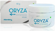 Oryza Skin Moisturizer Cream by Alaina Healthcare for combination and dry skin, shown in a sleek jar with a smooth cream texture.