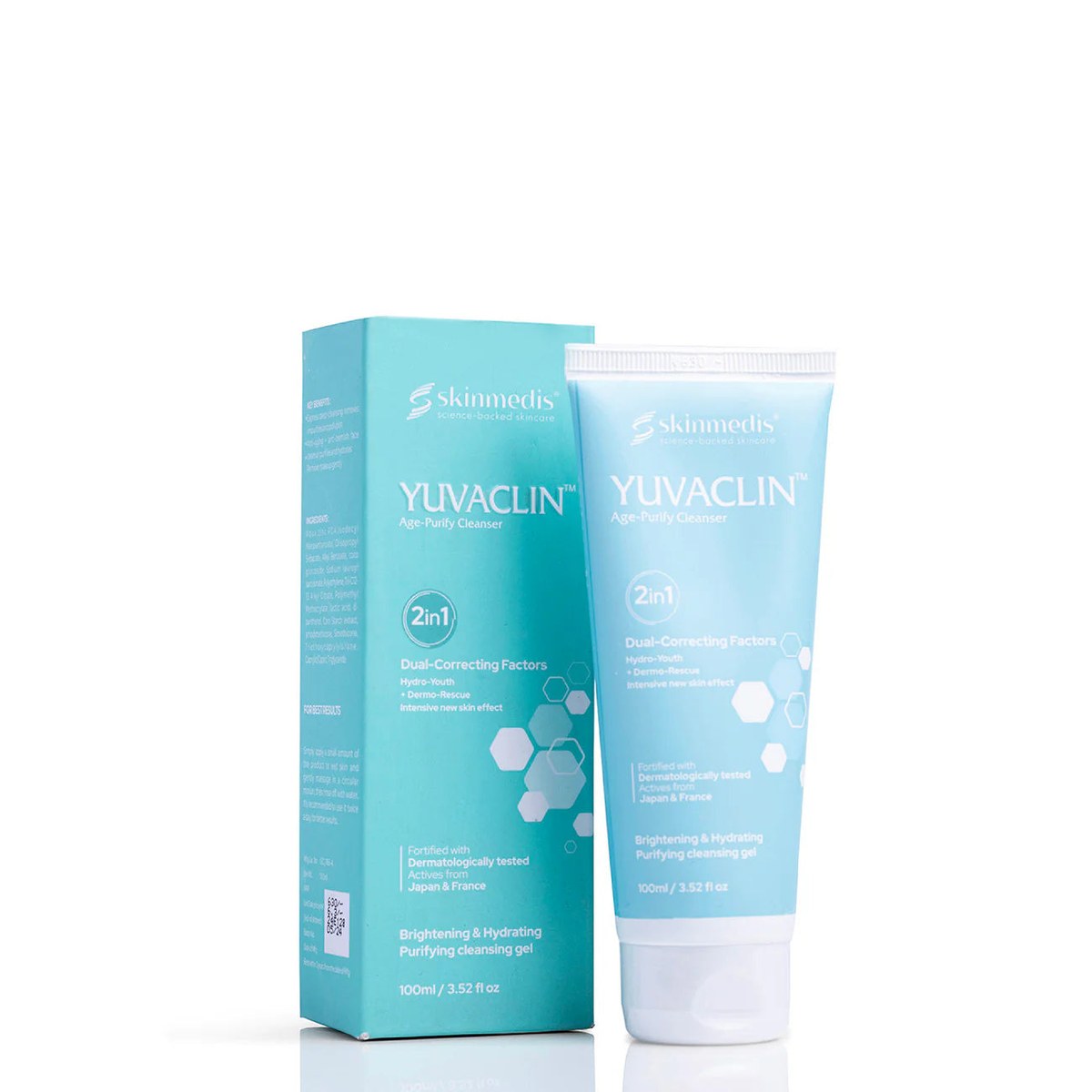 Skinmedis Yuvaclin Age Purify Cleanser bottle with label, suitable for skincare and facial cleansing, shown in a close-up image.